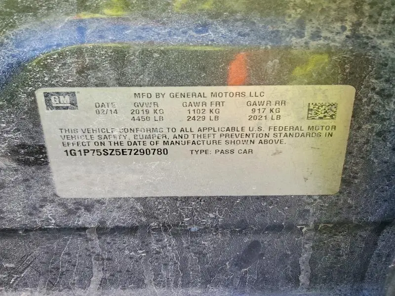 2014 CHEVROLET CRUZE   