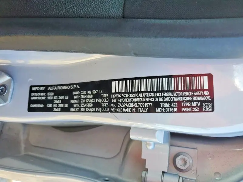 2020 ALFA ROMEO STELVIO TI  