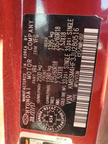 2018 HYUNDAI SANTA FE SE  