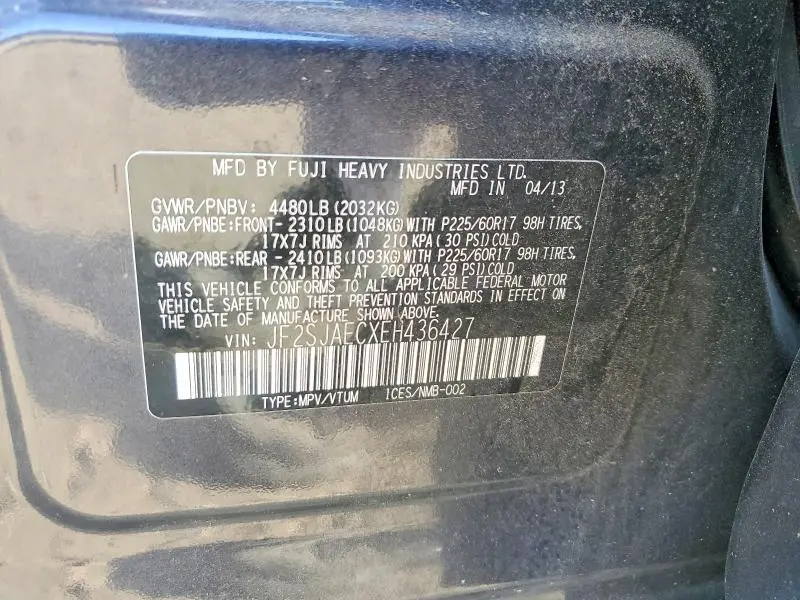 2014 SUBARU FORESTER 2.5I PREMIUM  