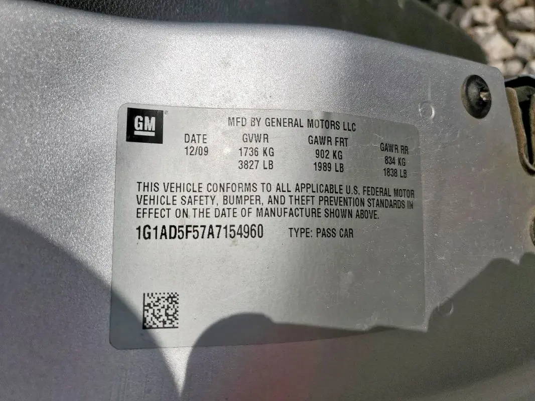 2010 CHEVROLET COBALT 1LT  