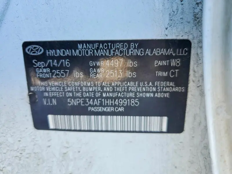 2017 HYUNDAI SONATA SPORT  