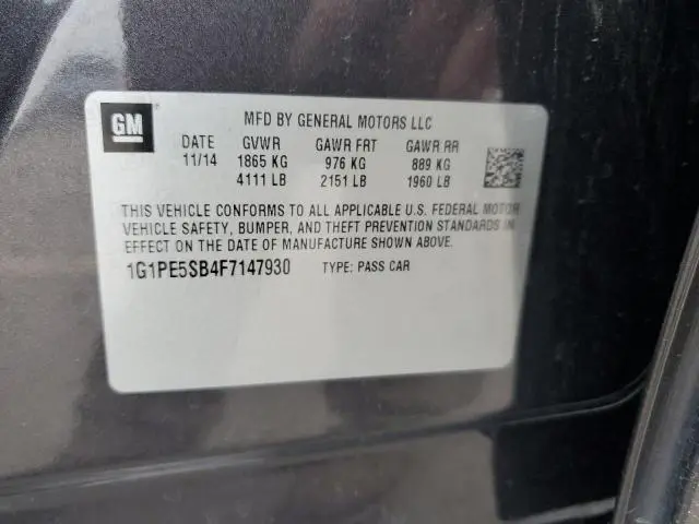 2015 CHEVROLET CRUZE LT  