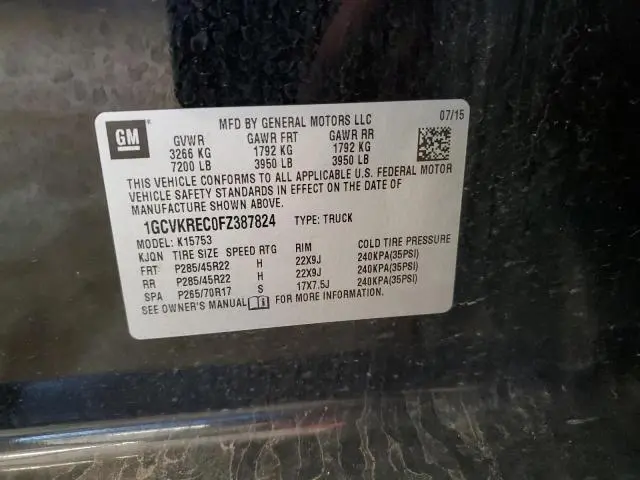 2015 CHEVROLET SILVERADO K1500 LT  