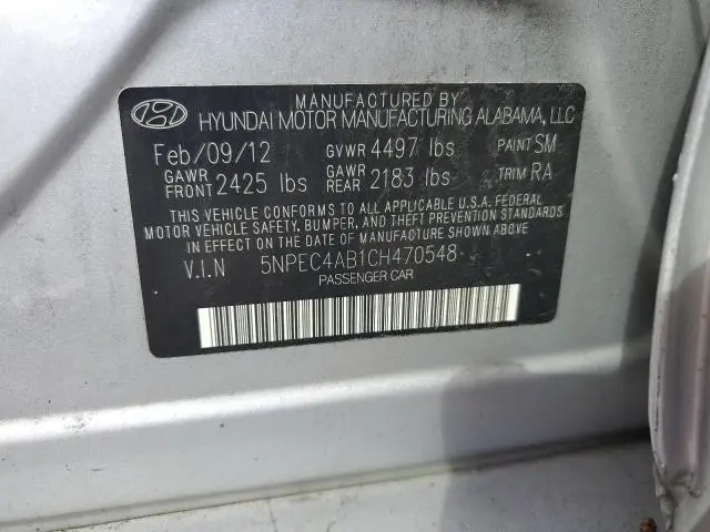 2012 HYUNDAI SONATA SE  