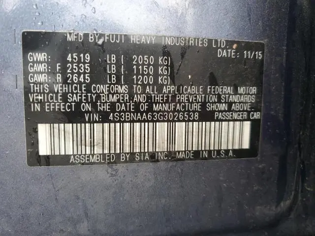 2016 SUBARU LEGACY 2.5I  