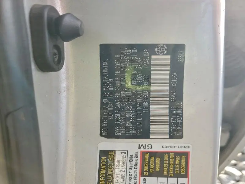 2010 TOYOTA CAMRY SE  