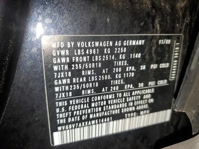 2010 VOLKSWAGEN TIGUAN SE