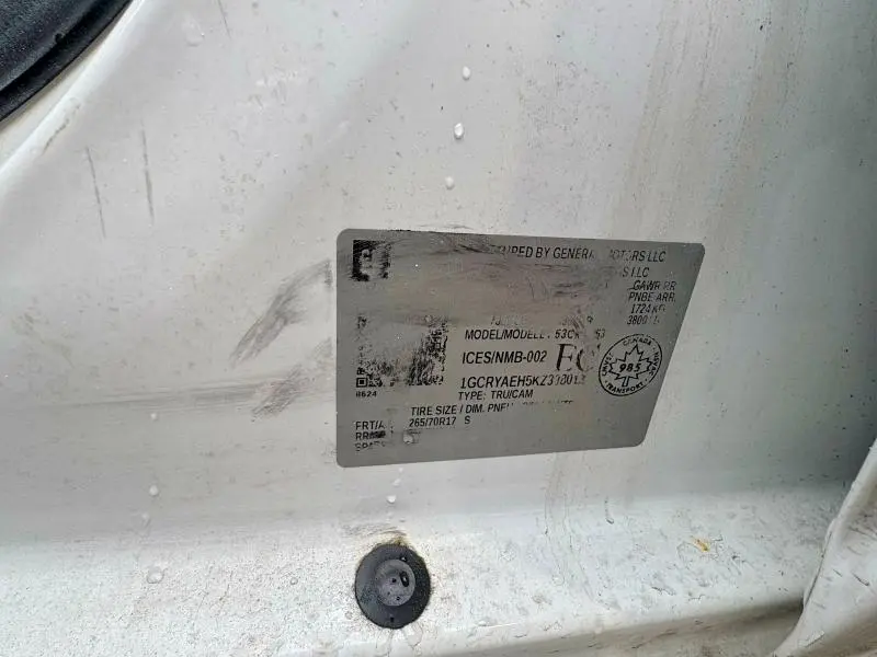 2019 CHEVROLET SILVERADO K1500  