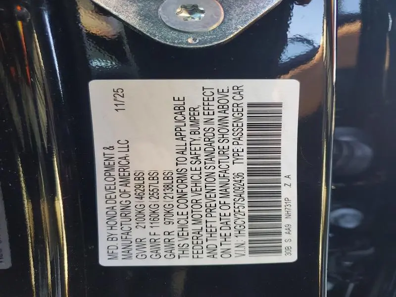 2025 HONDA ACCORD HYBRID SPORT  