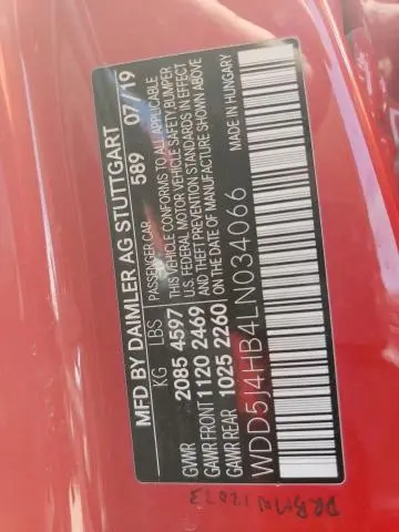 2020 MERCEDES-BENZ CLA 250 4MATIC