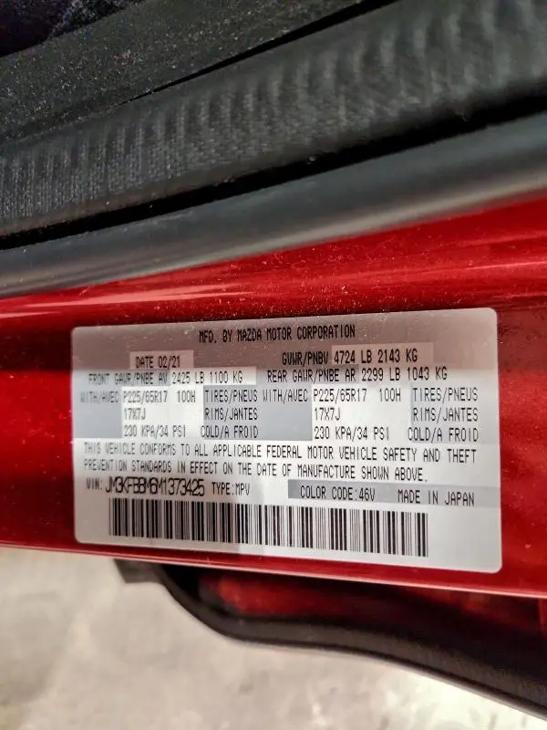 2021 MAZDA CX-5 SPORT  