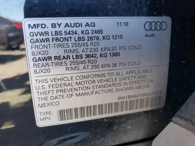 2019 AUDI Q5 PREMIUM PLUS  