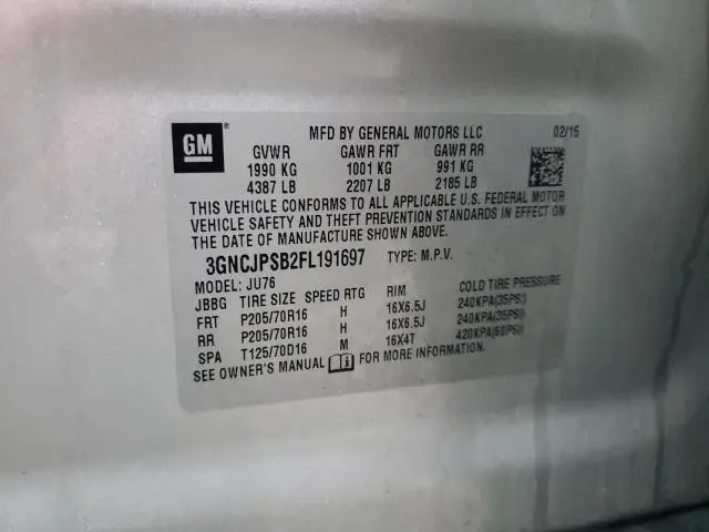 2015 CHEVROLET TRAX 1LS  