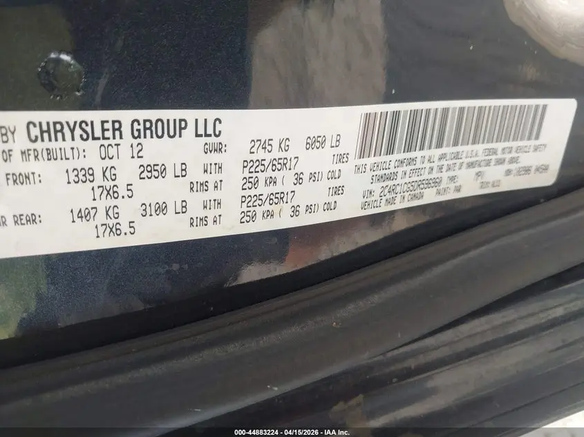 2013 CHRYSLER TOWN & COUNTRY TOURING-L