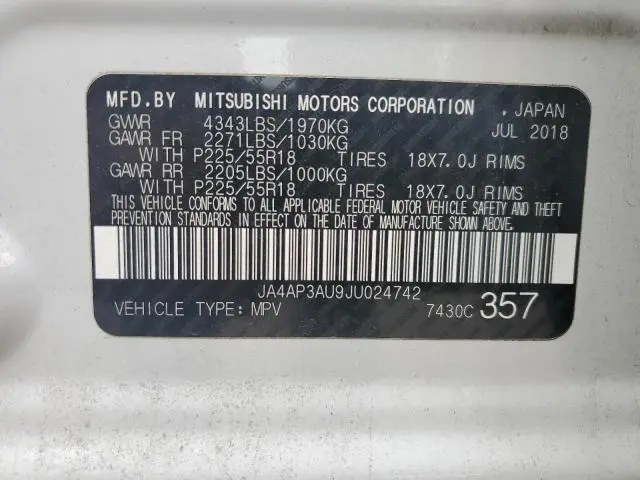 2018 MITSUBISHI OUTLANDER SPORT ES  