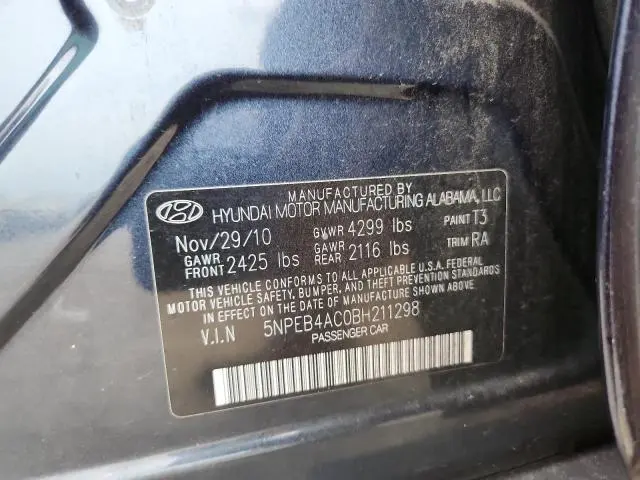 2011 HYUNDAI SONATA GLS  