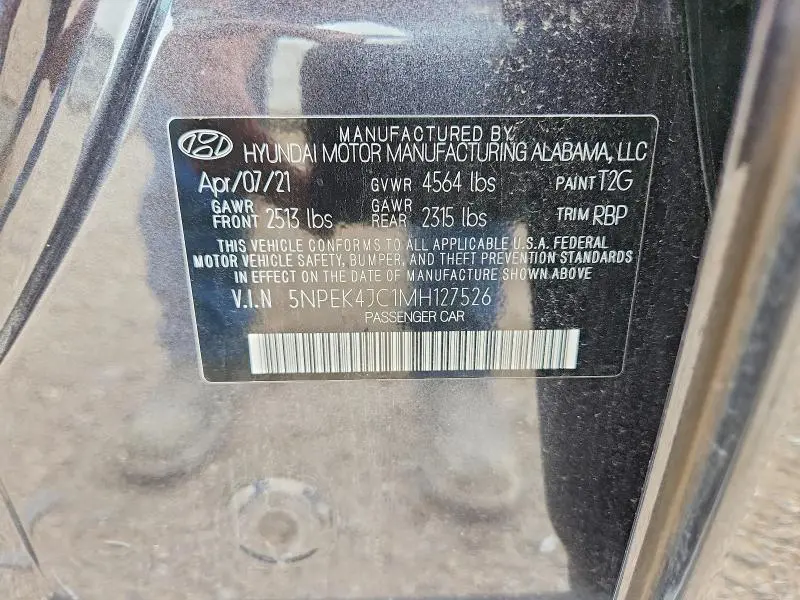 2021 HYUNDAI SONATA   