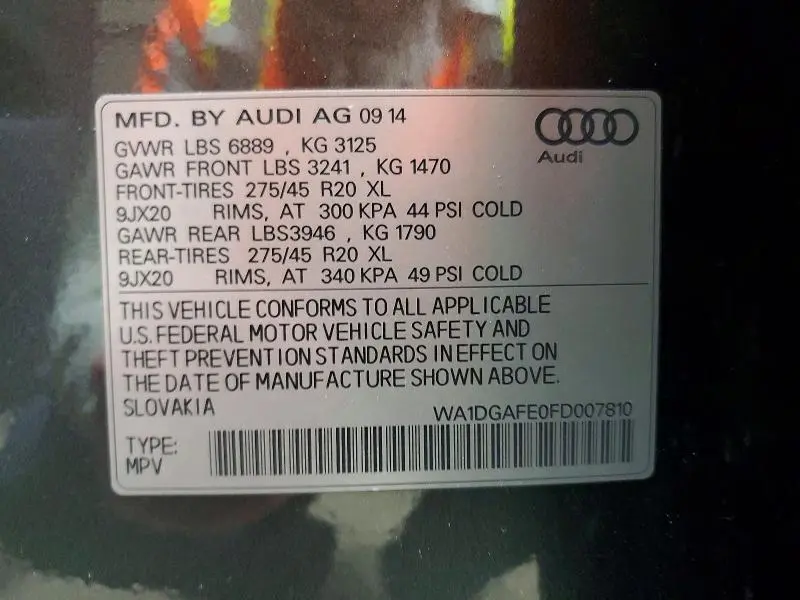 2015 AUDI Q7 PRESTIGE  