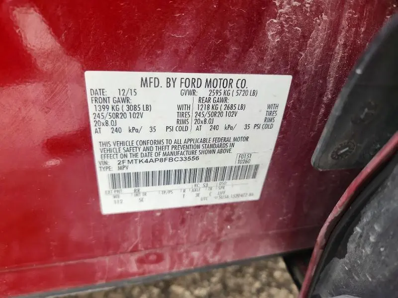 2015 FORD EDGE SPORT  