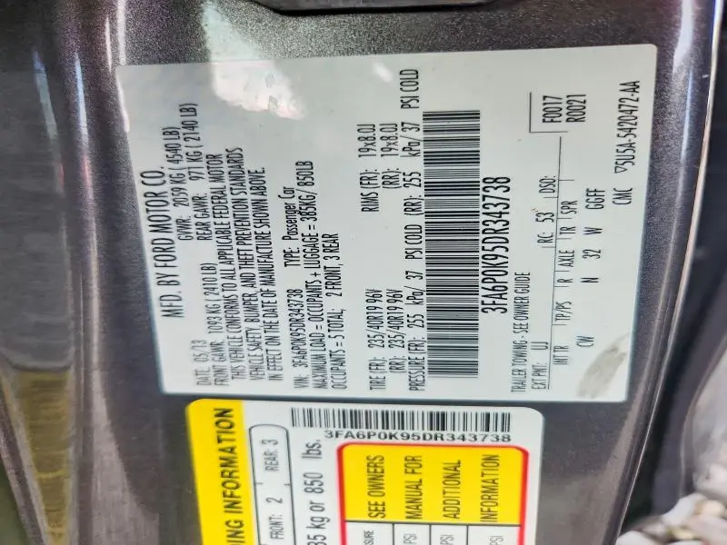 2013 FORD FUSION TITANIUM  