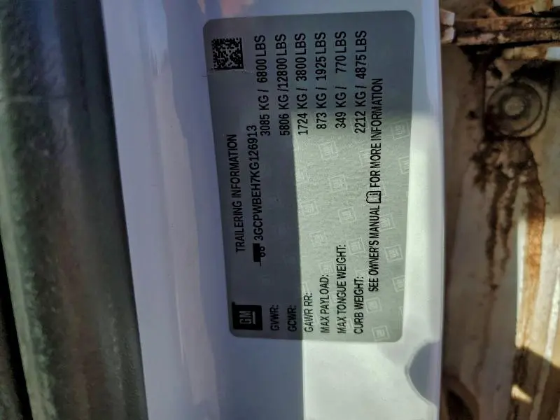 2019 CHEVROLET SILVERADO C1500 CUSTOM  