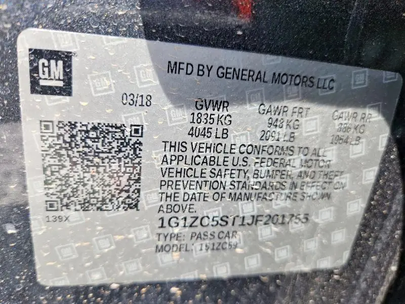 2018 CHEVROLET MALIBU LS  