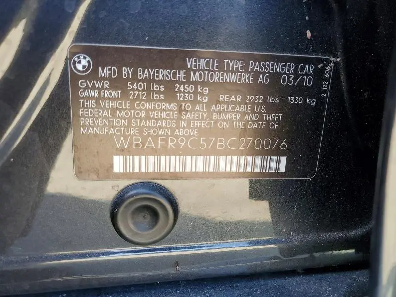 2011 BMW 550 I  