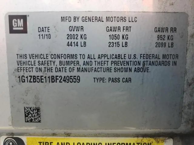 2011 CHEVROLET MALIBU LS  