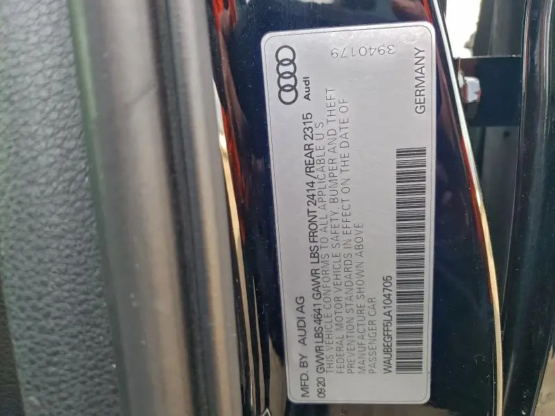 2020 AUDI A3 S-LINE PREMIUM  