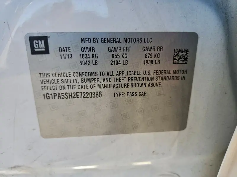 2014 CHEVROLET CRUZE LS  