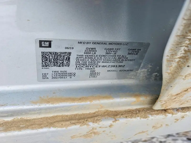 2019 CHEVROLET SILVERADO K1500 TRAIL BOSS CUSTOM  