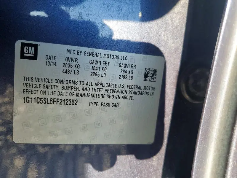 2015 CHEVROLET MALIBU 1LT  