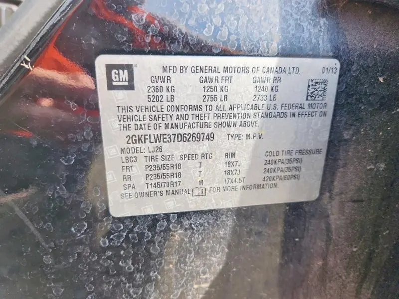 2013 GMC TERRAIN SLT  