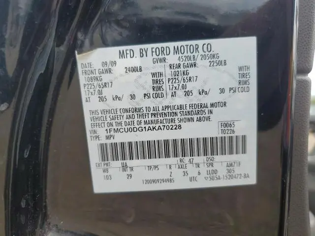 2010 FORD ESCAPE XLT  