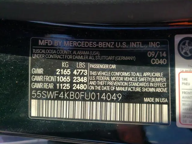 2015 MERCEDES-BENZ C 300 4MATIC
