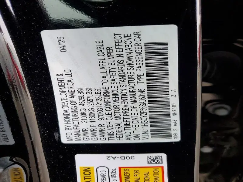 2025 HONDA ACCORD HYBRID SPORT  