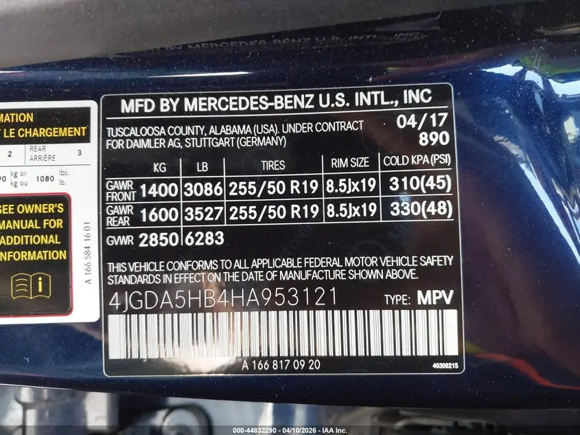 2017 MERCEDES-BENZ GLE 350 4MATIC