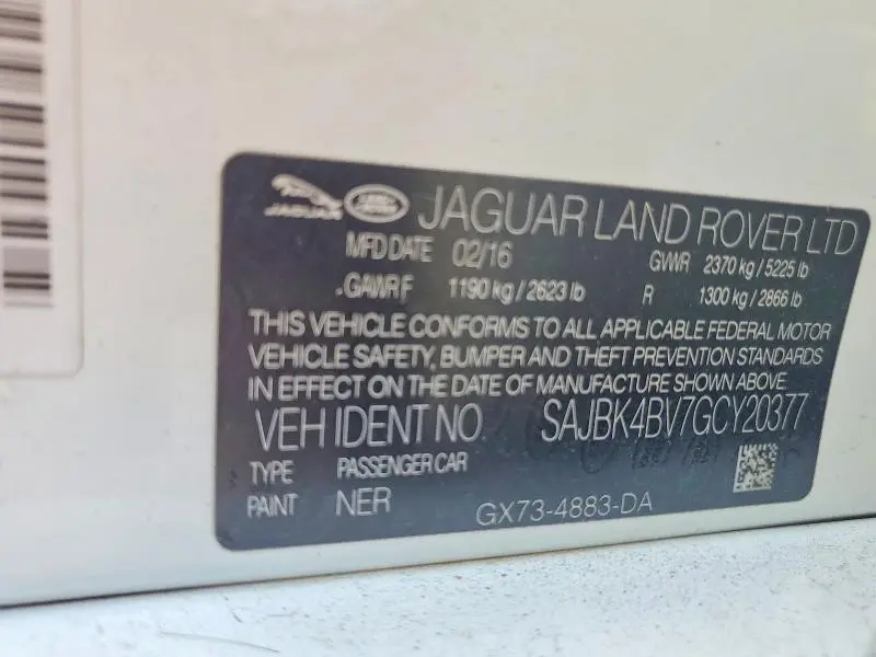 2016 JAGUAR XF PRESTIGE  