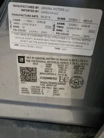 2019 GMC TERRAIN SLE  