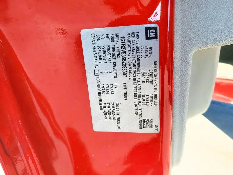 2011 GMC SIERRA K1500 SLE  