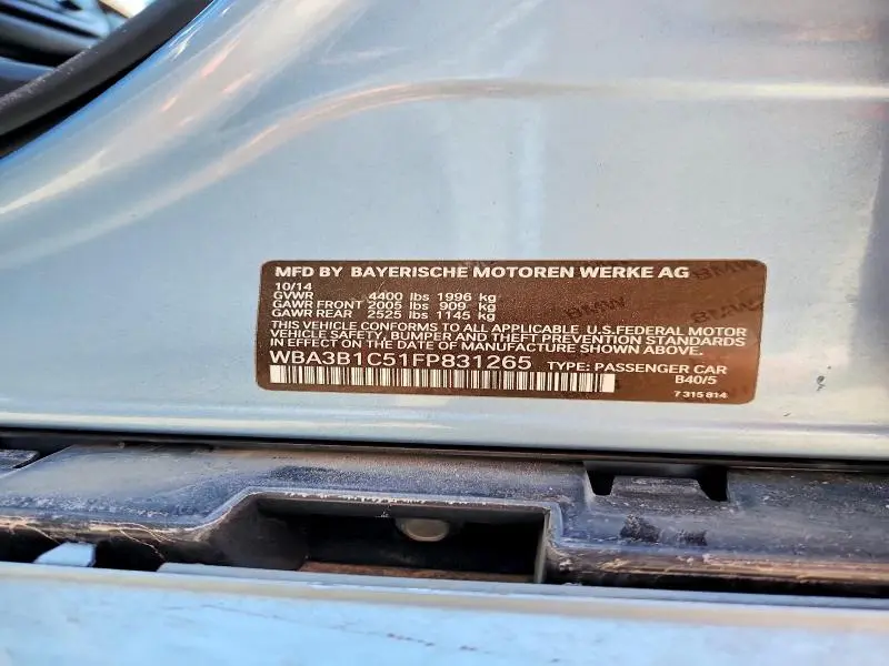 2015 BMW 320 I  