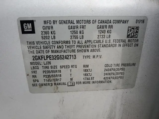 2016 GMC TERRAIN SLT  