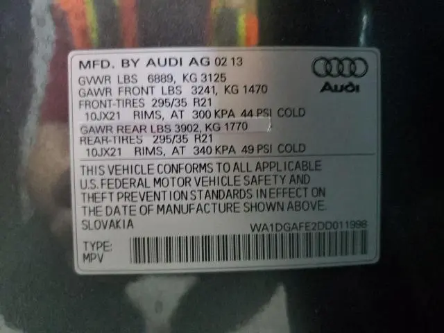 2013 AUDI Q7 PRESTIGE  