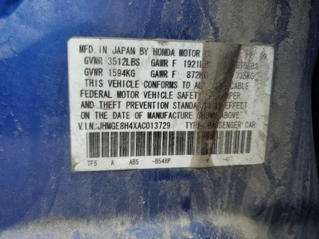 2010 HONDA FIT SPORT  