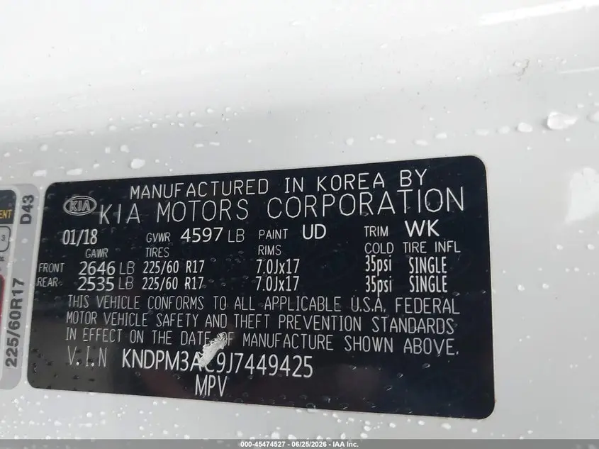 2018 KIA SPORTAGE LX
