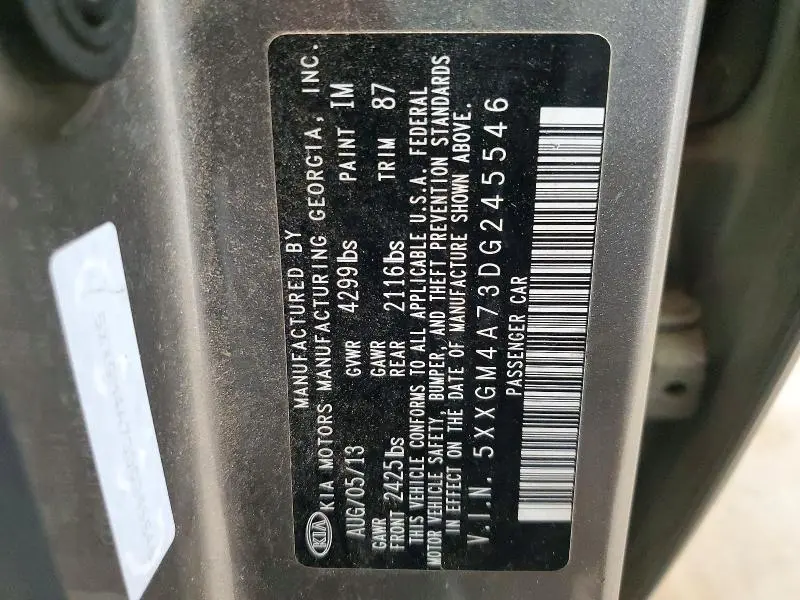 2013 KIA OPTIMA LX  
