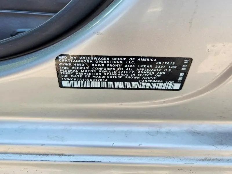 2014 VOLKSWAGEN PASSAT SEL  