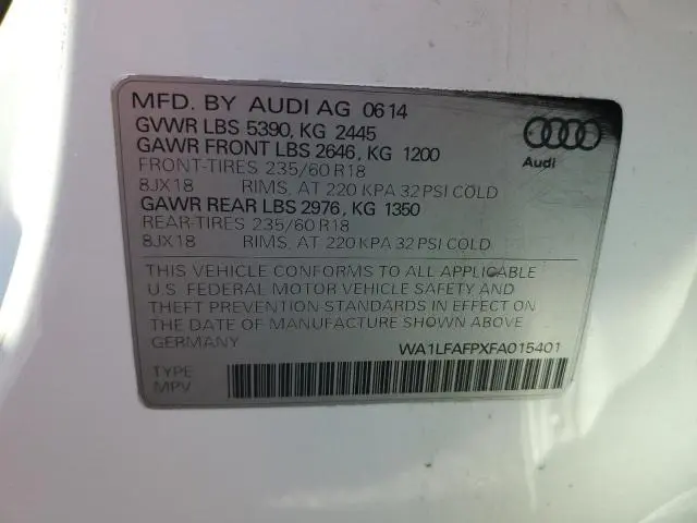 2015 AUDI Q5 PREMIUM PLUS  