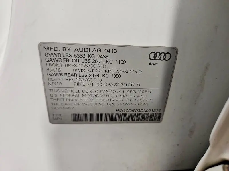 2013 AUDI Q5 PREMIUM  